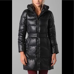 Add Down Shiny Icon Puffer Winter Coat In Black